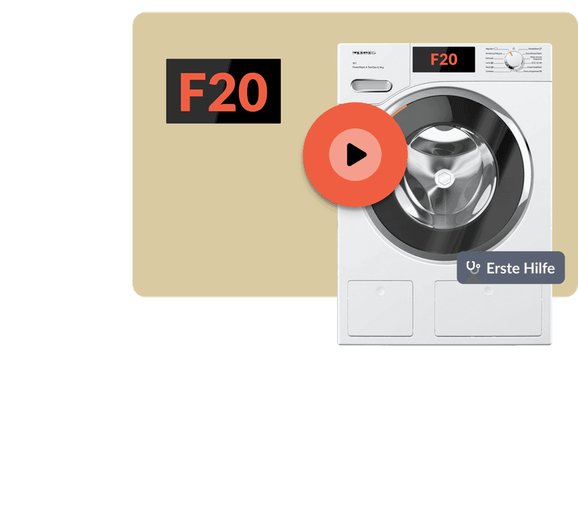 Deine Miele Waschmaschine zeigt den Fehler F20? Wäsche bleibt kalt?